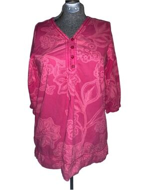 Women's L.O.G.G. Floral Tunic Top Size S Pink